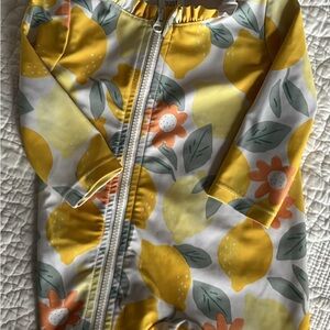 Carter's Yellow and Orange Lemon Print Kids Swim One Piece